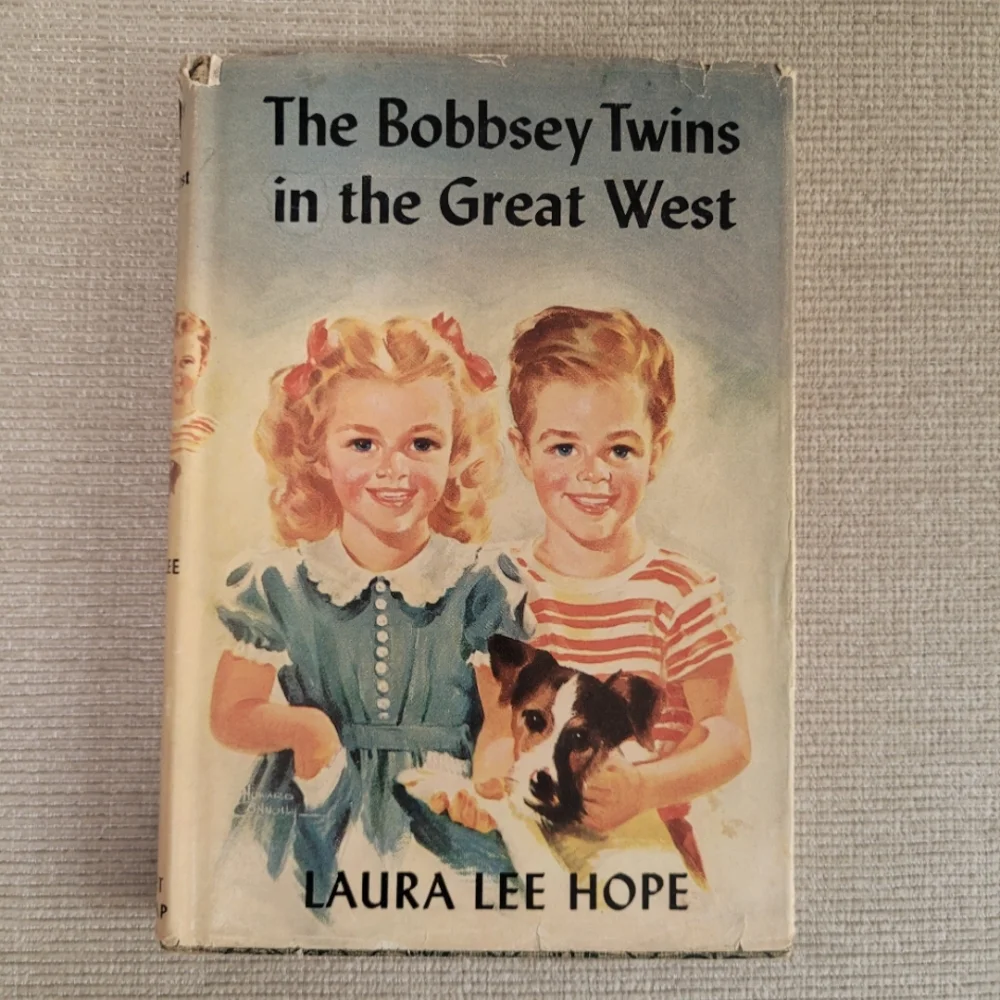 The Bobbsey Twins in the Great West Book Vintage Printed 1948 With Dust Cover